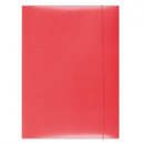 Teczka z gumk OFFICE PRODUCTS, karton/lakier, A4, 350gsm, 3-skrz., czerwona