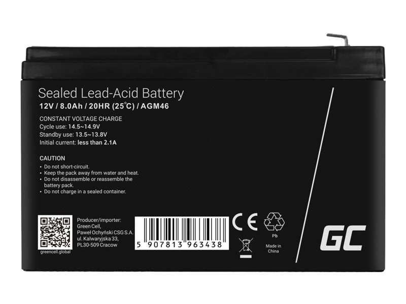 GREENCELL battery AGM VRLA 12V 8Ah
