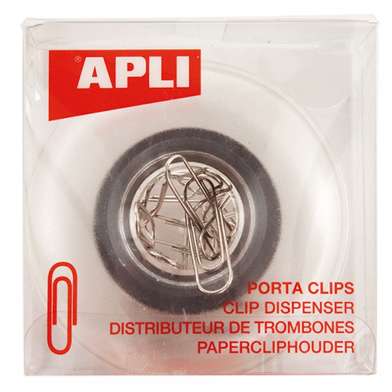 Pojemnik magn. na spinacze APLI, transparentny