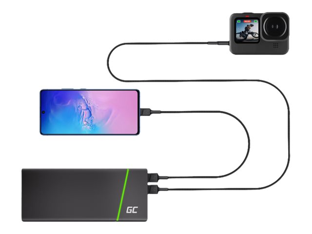 GREENCELL Cable GC PowerStream USB-A - USB-C 200cm Ultra Charge QC 3.0