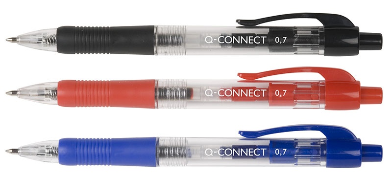 Długopis automatyczny Q-CONNECT 1,0mm, czerwony
