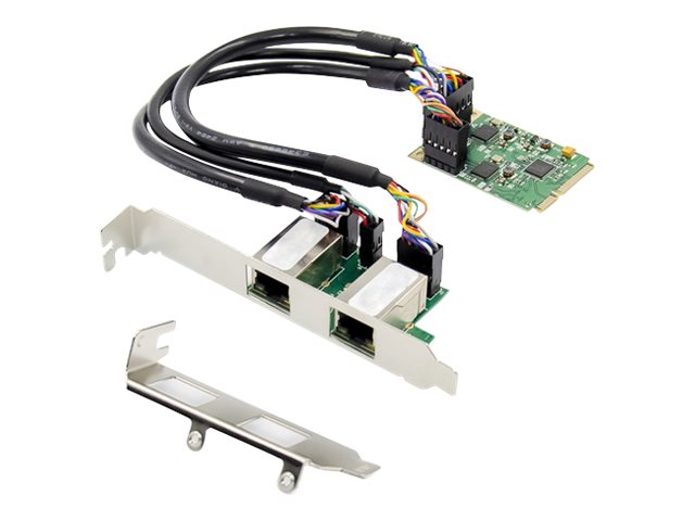 DIGITUS DN-10134 2-port Gigabit Ethernet mini PCI Express Card single lane low profile bracket Realtek chipset