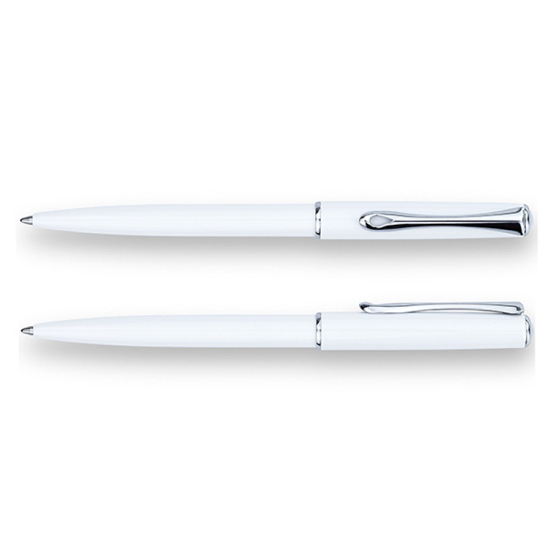 Długopis DIPLOMAT Traveller, biały/chromowany