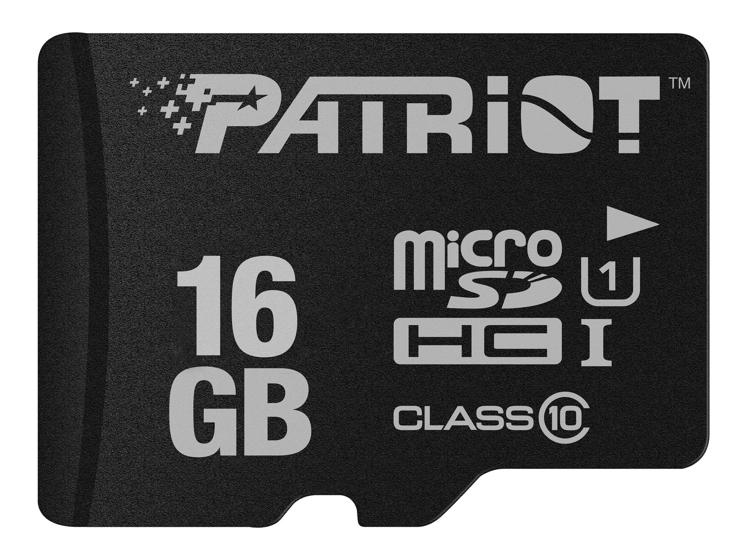 PATRIOT MicroSDHC Card LX Series 16GB UHS-I/Class 10