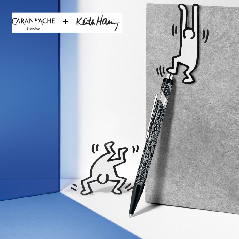 Długopis CARAN D'ACHE 849, Keith Haring, w pudełku, czarny
