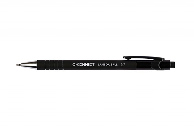 Długopis automatyczny Q-CONNECT LAMBDA, 0,7mm, czarny