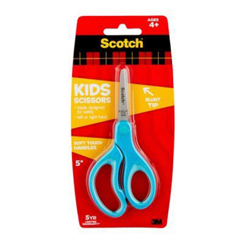 Nożyczki dla dzieci SCOTCH® (1442B), zaokrąglone, 12cm, niebieskie i różowe