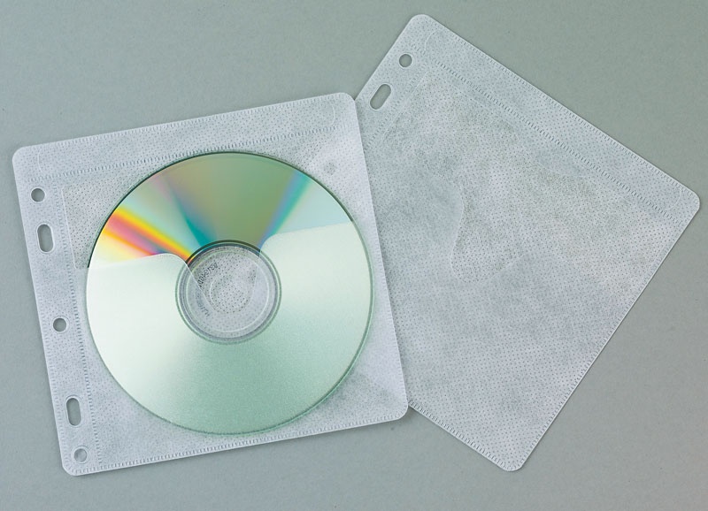 Koperty na 2 płyty CD/DVD Q-CONNECT, do wpinania, 40szt., białe