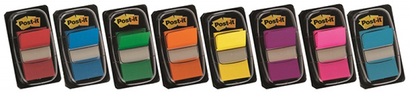 Zakładki indeksujące Post-it® (680-P5), zestaw promocyjny, 25,4x43,2mm, 3x50 + 2x50 GRATIS, mix kolorów