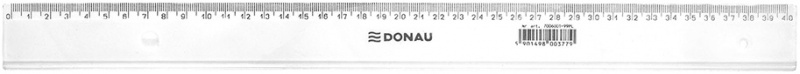 Linijka DONAU, 40cm, transparentna