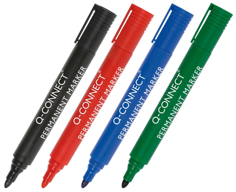Marker permanentny Q-CONNECT, okrągły, 2-3mm (linia), niebieski