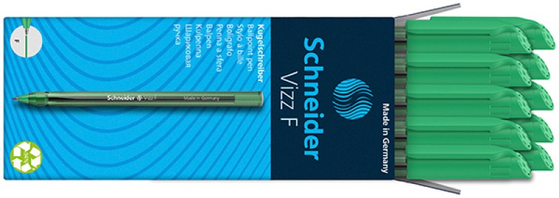 Długopis SCHNEIDER VIZZ, F, 1szt., zielony