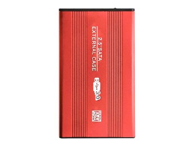 QOLTEC External Hard Drive Case HDD/SSD 2.5inch SATA3 USB 3.0 Red