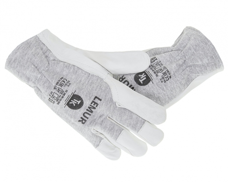 Rękawice TK LEMUR, rozm. 9, szare