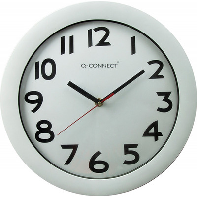 Zegar ścienny Q-CONNECT Budapest, 30cm, biały