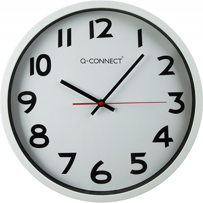 Zegar ścienny Q-CONNECT Warsaw, 34cm, biały