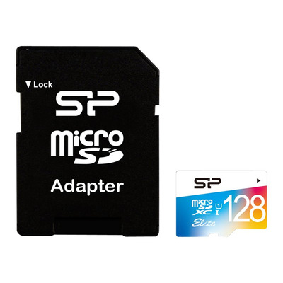 SILICON POWER memory card Micro SDXC 128GB Class 1 Elite UHS-1 + Adapter