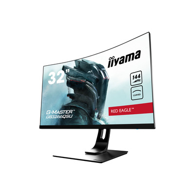 IIYAMA G-MASTER GB3266QSU-B1 81.3cm 32inch ETE Curved Gaming 2560x1440 144Hz 400cd/m2 1ms Speakers 2xP 2xHDMI USB-HUB