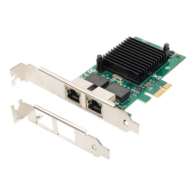 DIGITUS DN-10132 Gigabit Ethernet PCI Express Card 2-port 32-bit low profile bracket Intel chipset