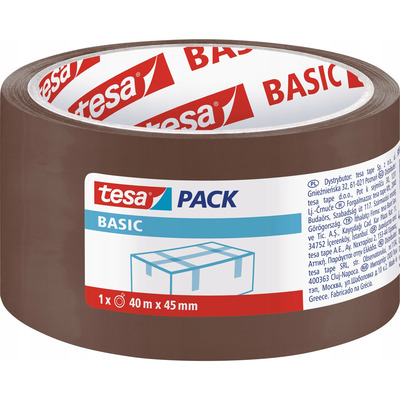 Taśma pakowa TESA BASIC 40m x 55mm brązowa 58574-00000-00TS