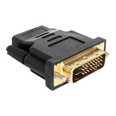 DELOCK 65466 Delock adapter DVI-D(M)(24+1)->HDMI(F), czarny