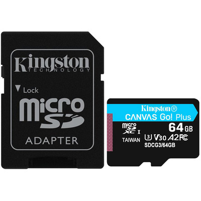 Kingston karta pamięci microSD Canvas Go Plus | 64GB + Adapter