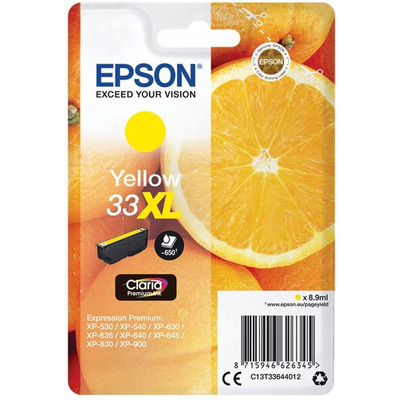 Tusz EPSON (33XL/C13T33644012) żółty 650str