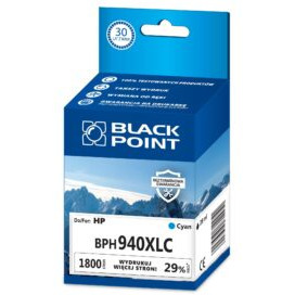 Tusz BLACK POINT (BPH940XLC) niebieski 1800str zamiennik HP (940XL/C4907AE)