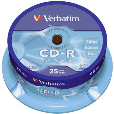 Verbatim CD-R | 700MB | x50 | cakebox 25 szt.| Colour