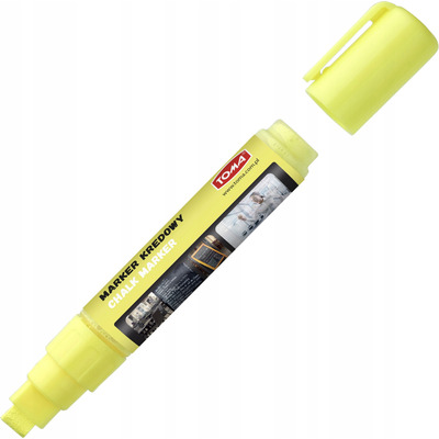 Marker kredowy końcówka 8x5mm żółty TO-291 72 TOMA