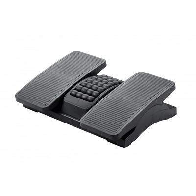 Podn&oacute;�ek Q-CONNECT, 430x320mm, z oddzielnymi platformami na nogi, masa�er, czarny