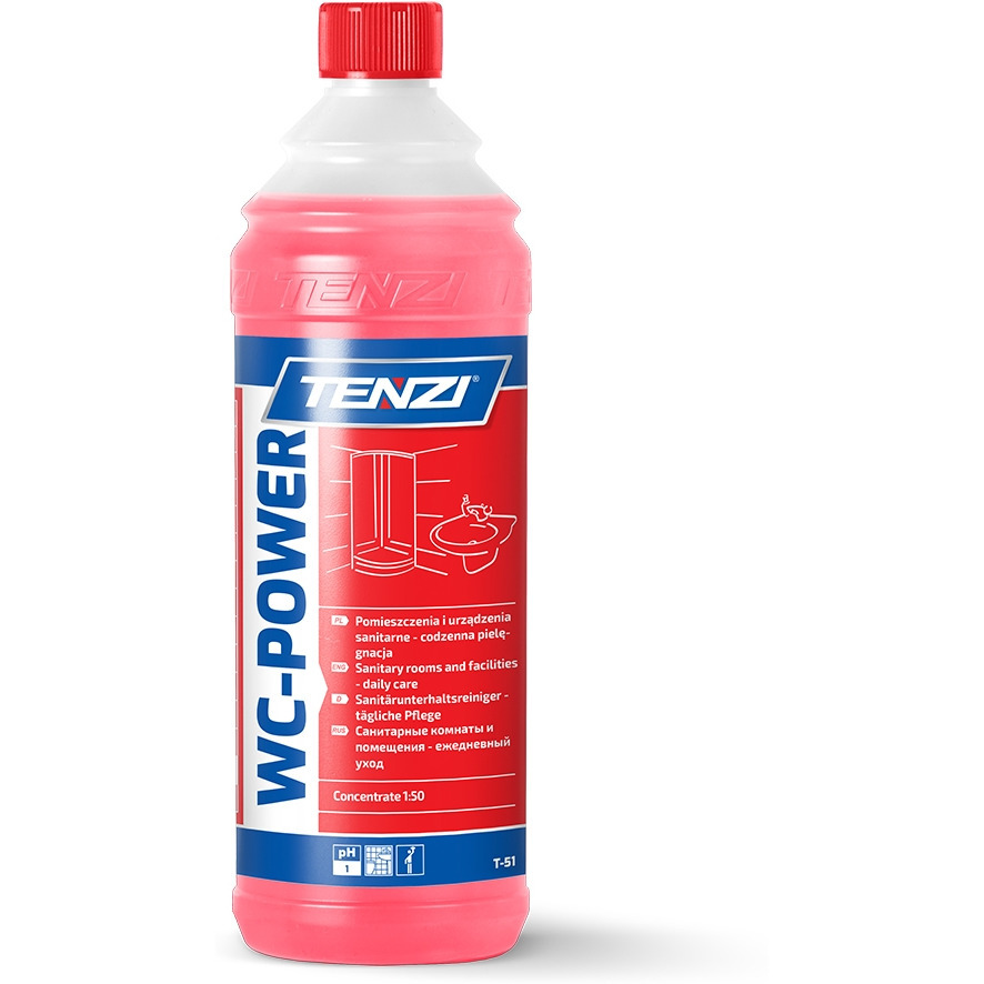 P�yn TENZI WC-POWER do mycia wc wanien umywalek kabin prysznicowych 1l. koncentrat (T-51/001)
