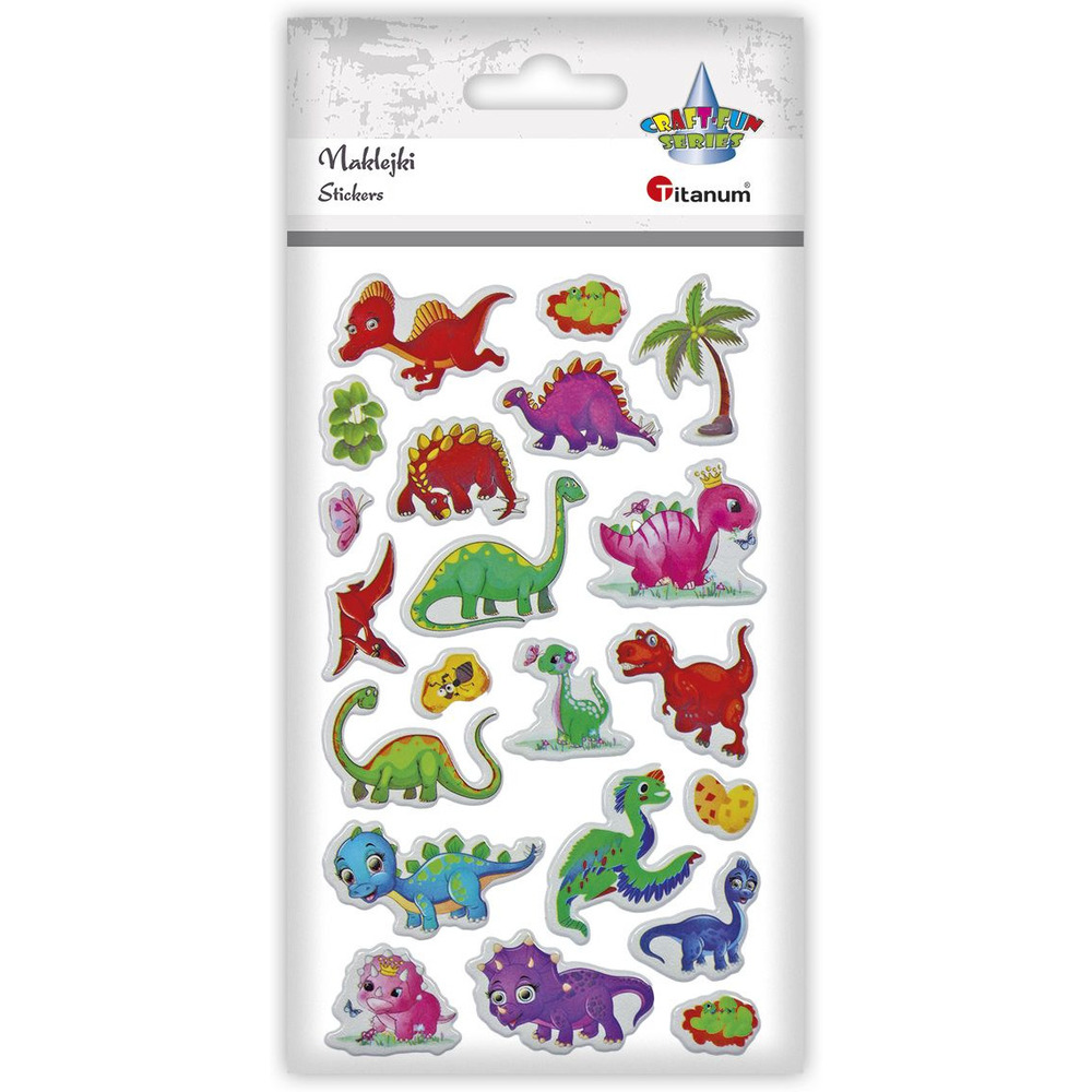 Naklejki wypuk�e BABY DINO 21szt. 457784 TITANUM