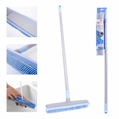 York - Miot�a gumowa 24 cm z trzonkiem teleskopowym do zamiatania pod�&oacute;g BACTERIA STOP