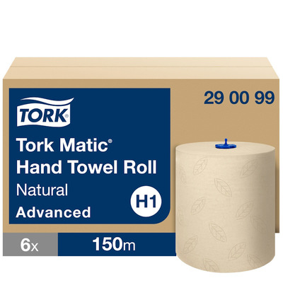 Tork Matic - Papierowy r�cznik w roli, H1, Advanced, odporny na rozdarcia, 2-warstwowy, 6 &times; 150 m - Naturalny