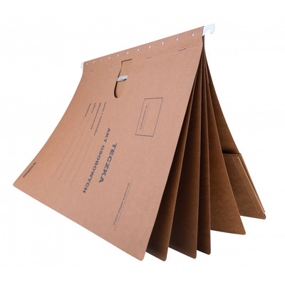 Teczka zawieszkowa DONAU na akta osobowe, wersja od 2023r., karton, A4, 230gsm, br�zowa