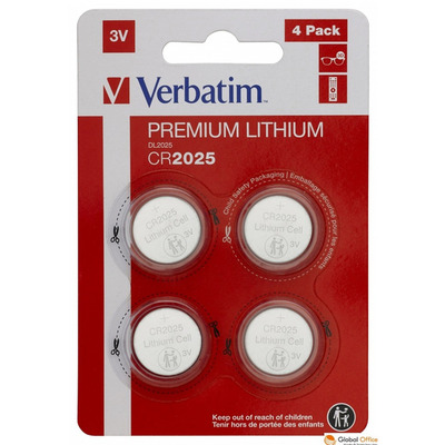 Baterie VERBATIM LITHIUM CR2025 BLISTER 4szt. 49532