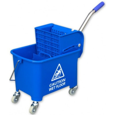 Cleanpro - W&oacute;zek Kentucky jednowiaderkowy z wyciskark�, niebieski - 20 l