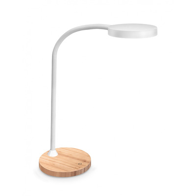 Lampka na biurko CEP CLED-0290, Flex, bia�y z el. drewna