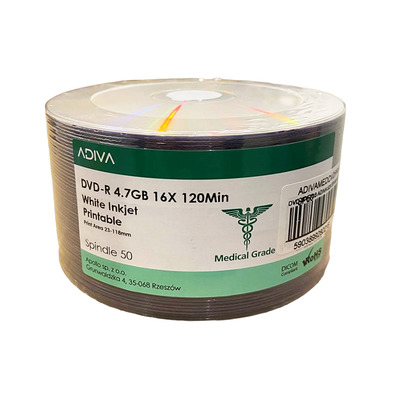 Adiva Medica DVD-R 4.7GB 16X Printable SP50 0216