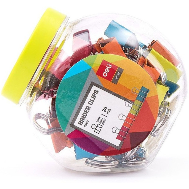 Klips do akt 15mm/19mm/25mm mix kolor&oacute;w E8560 DELI