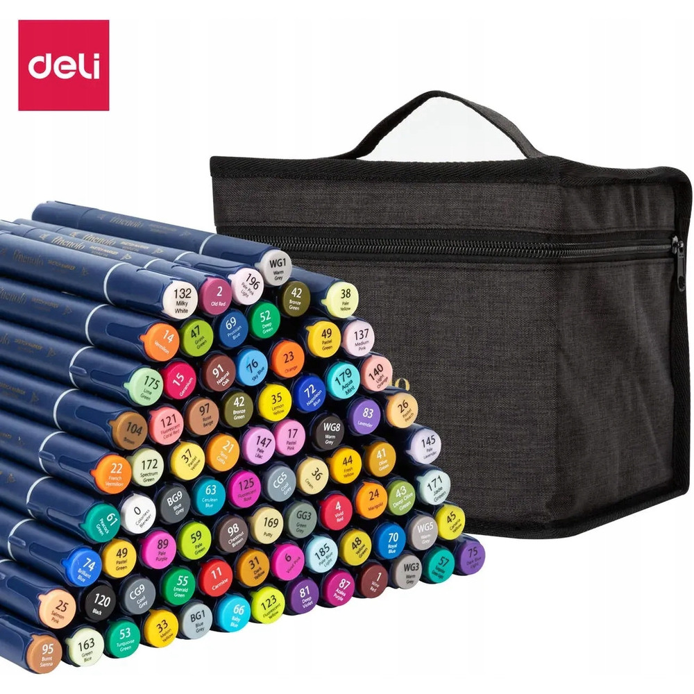 Markery dwustronne artystyczne FINENOLO 80 kolor&oacute;w C184-80 DELI