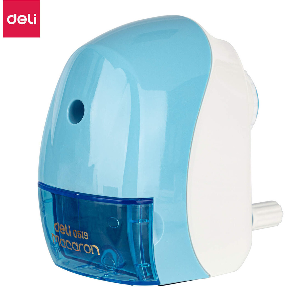 Temper&oacute;wka r�czna na korbk� MACARON niebieska 0519 BLUE DELI