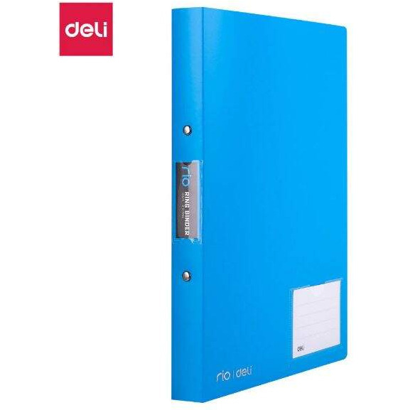 Segregator ringowy RIO z kieszeni� i miejscem do opisu PP niebieski 39576 BLUE DELI