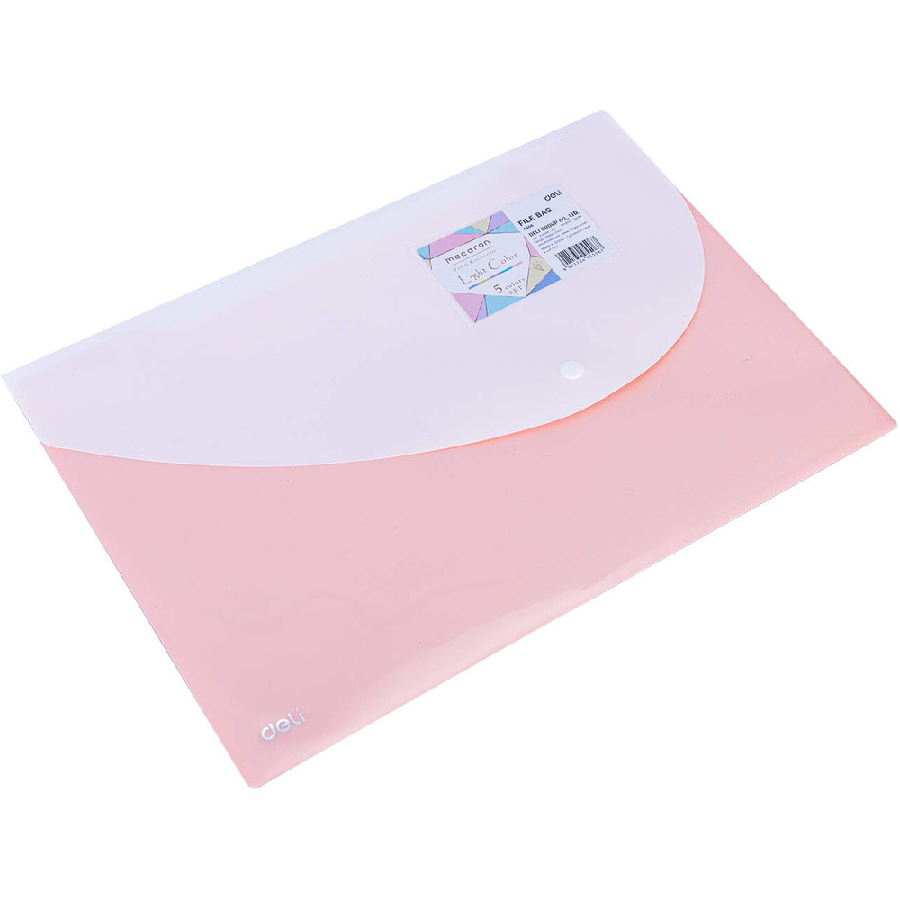 Teczka kopertowa na zatrzask MACARON r&oacute;�owa 5506 PINK DELI