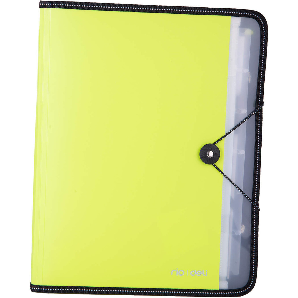 Teczka z gumk� A4 7-przegr&oacute;dek RIO zielona 38965 GREEN DELI