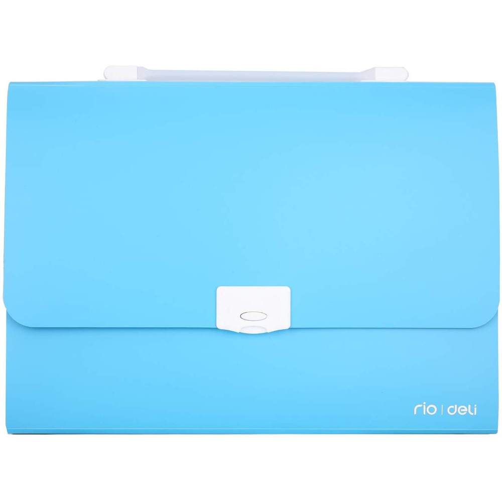 Teczka z r�czk� 7-przegr&oacute;dek RIO niebieska 38125 BLUE DELI