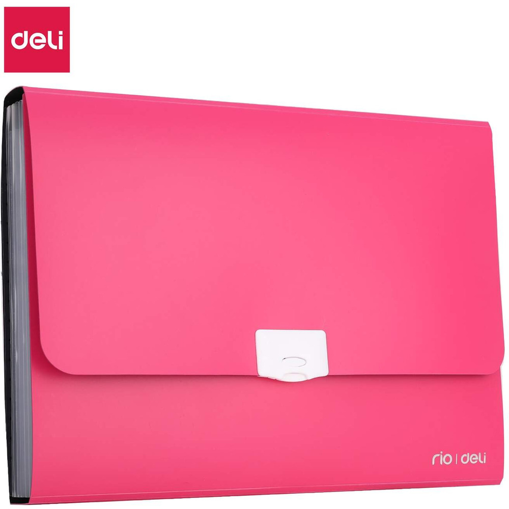 Teczka z r�czk� 7-przegr&oacute;dek RIO r&oacute;�owa 38125 PINK DELI
