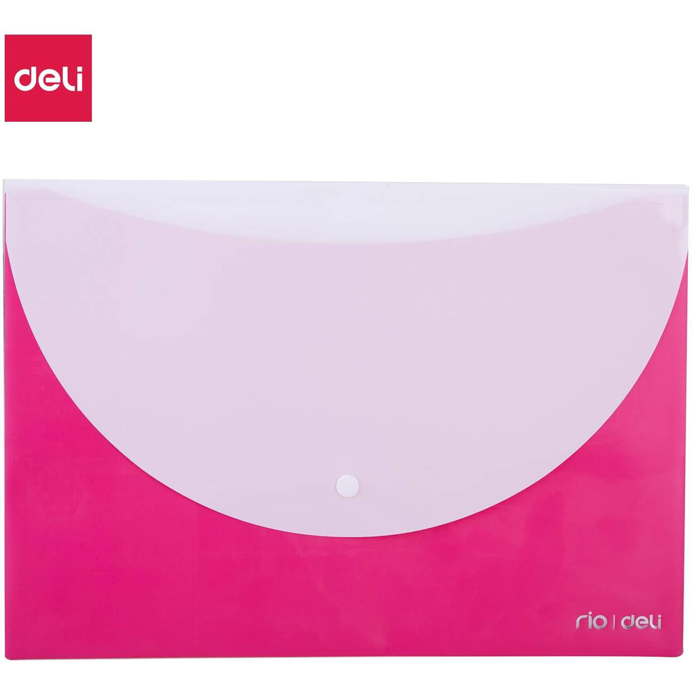 Teczka kopertowa na zatrzask A4 RIO r&oacute;�owa E38977 PINK DELI