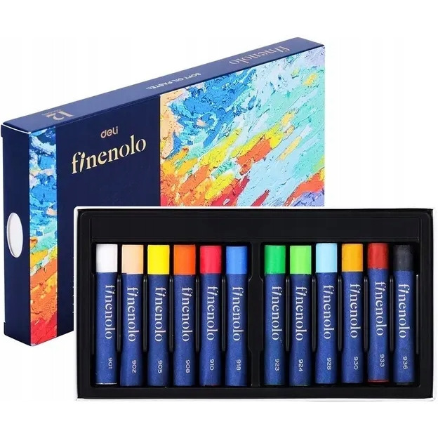 Pastele olejne FINENOLO 12 kolor&oacute;w EC212-12 DELI